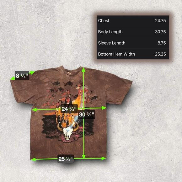 ★ Vintage 1991 Native American / Indian T-Shirt by The Mountain ★ - Picture 6 of 7